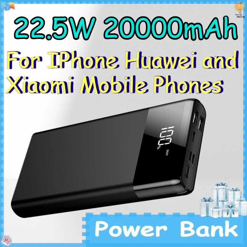 22.5W 20000mAh Power Bank for IPhone Huawei and Xiaomi Mobile Phones Aluminum Alloy High-capacity Mobile Powerbank
22.5W 20000mAh Power Bank for IPhone Huawei and Xiaomi Mobile Phones Aluminum Alloy High-capacity Mobile Powerbank