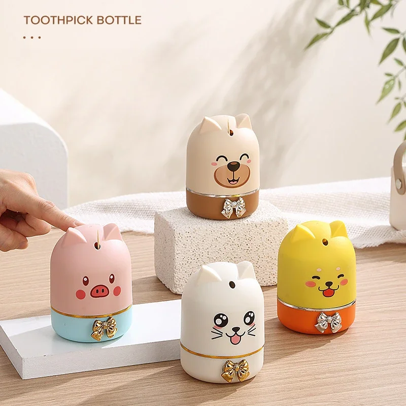 Portable Cartoon Animal Toothpick Storage Box Cotton Swab Storage Press Type Dental Floss Storage Box Desktop Creative
Portable Cartoon Animal Toothpick Storage Box Cotton Swab Storage Press Type Dental Floss Storage Box Desktop Creative