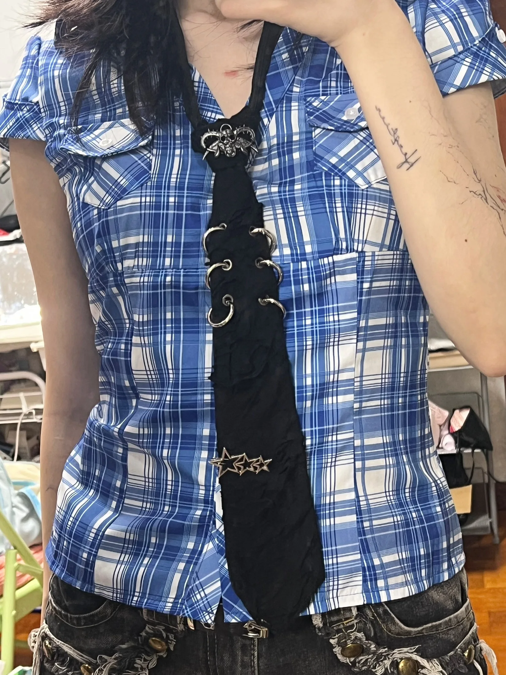 Cosplay Metal Rivet Gothic Vintage Punk Neck Anime Tie Women Techwear Style Leather Hip Hop Rock Y2K Collar 
Cosplay Metal Rivet Gothic Vintage Punk Neck Anime Tie Women Techwear Style Leather Hip Hop Rock Y2K Collar