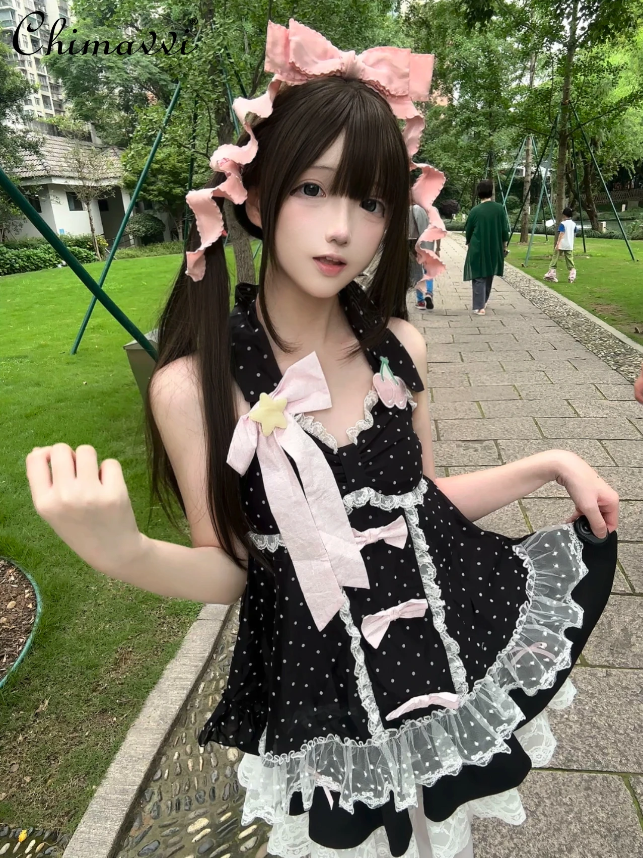 Original Sweet Girl Women Skirt Set 2025 Summer Soft Girl Halter Neck Star Cute Polka Dot Strap Top Lace Candy Short Skirt
Original Sweet Girl Women Skirt Set 2025 Summer Soft Girl Halter Neck Star Cute Polka Dot Strap Top Lace Candy Short Skirt