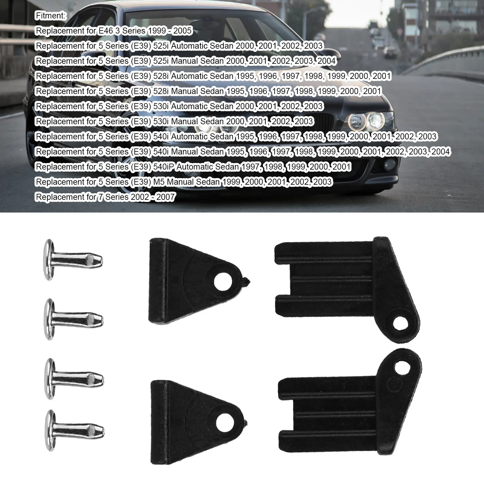 Замена комплекта для ремонта заднего солнцезащитного козырька для серии 5, 7 525i 528i 530i 540i E39 E46 
Замена комплекта для ремонта заднего солнцезащитного козырька для серии 5, 7 525i 528i 530i 540i E39 E46