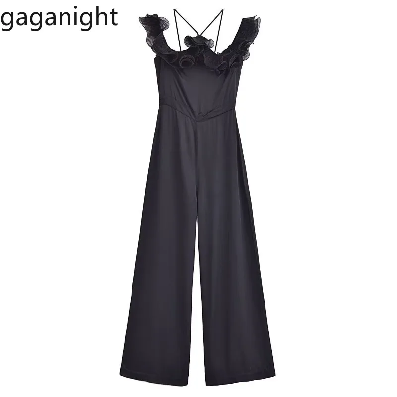 Gaganight Jumpsuits Women Ruffles Backless Temperament Chic Holiday Party Elegant Rompers Solid Ladies Casual Streetwear
Gaganight Jumpsuits Women Ruffles Backless Temperament Chic Holiday Party Elegant Rompers Solid Ladies Casual Streetwear