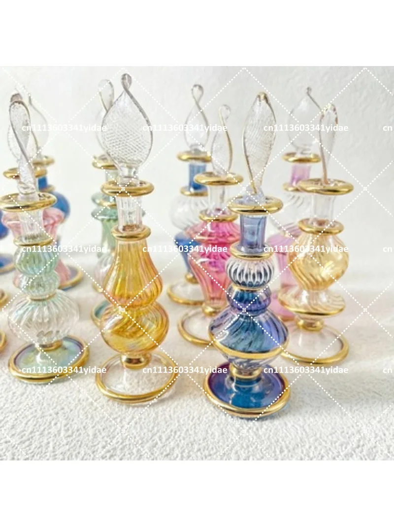 Handmade Egyptian Glass Perfume Bottle 8cm Flavor Ornament Souvenir Delicate Decorative Item for Home Garden
Handmade Egyptian Glass Perfume Bottle 8cm Flavor Ornament Souvenir Delicate Decorative Item for Home Garden
