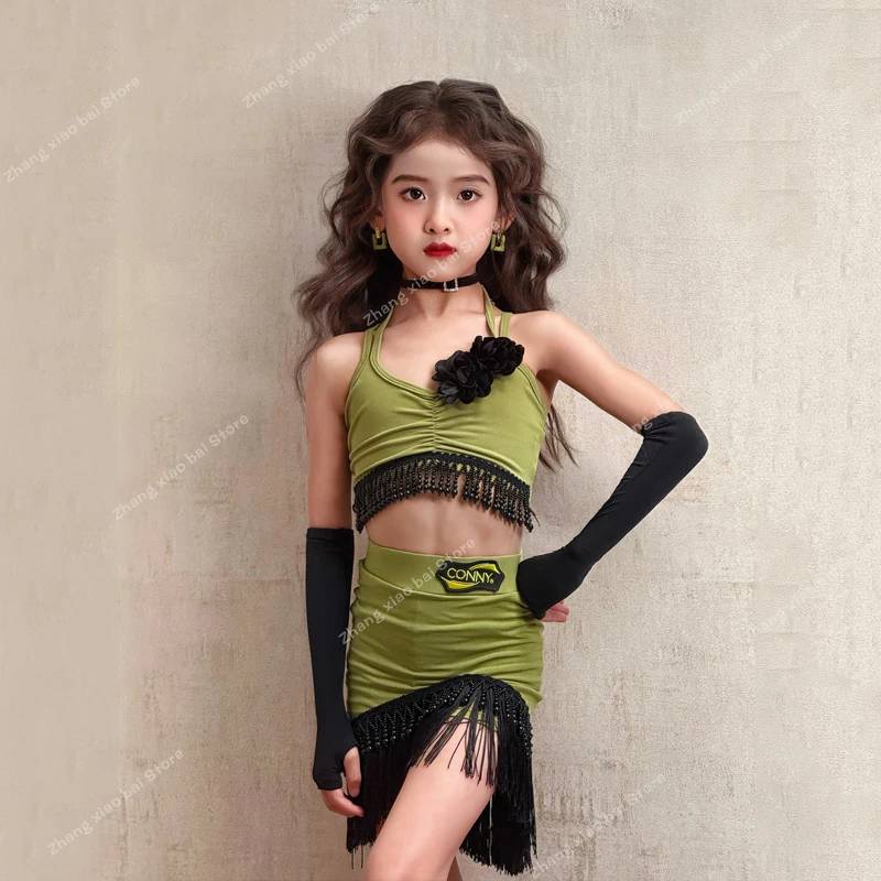 Cha Cha Rumba Samba Salsa Tango Latin Dance Dress Girls Fringe Dress Skirt Standard Competition Ballroom Dance Dresses Kids
Cha Cha Rumba Samba Salsa Tango Latin Dance Dress Girls Fringe Dress Skirt Standard Competition Ballroom Dance Dresses Kids