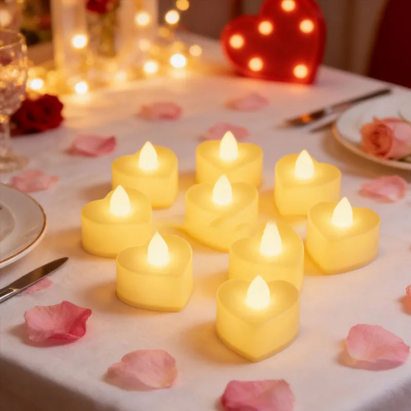 3/12Pcs Heart Shape LED Candles Battery Operated Tea Light Flameless Candles Christmas Wedding Birthday Party Decor Table Lamp
3/12Pcs Heart Shape LED Candles Battery Operated Tea Light Flameless Candles Christmas Wedding Birthday Party Decor Table Lamp