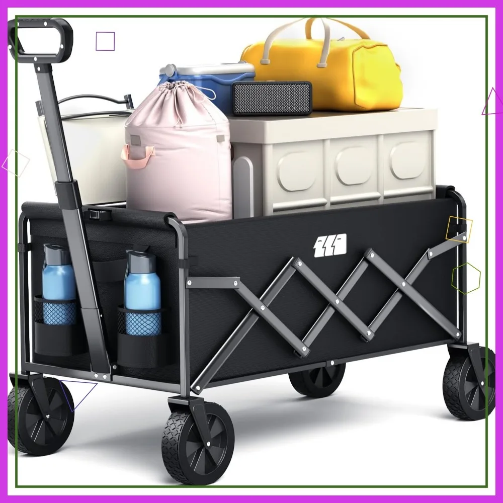 Foldable Wagon Cart with Wheels, Heavy Duty 180lbs Capacity for Camping, Beach, and Outdoor Use
Foldable Wagon Cart with Wheels, Heavy Duty 180lbs Capacity for Camping, Beach, and Outdoor Use