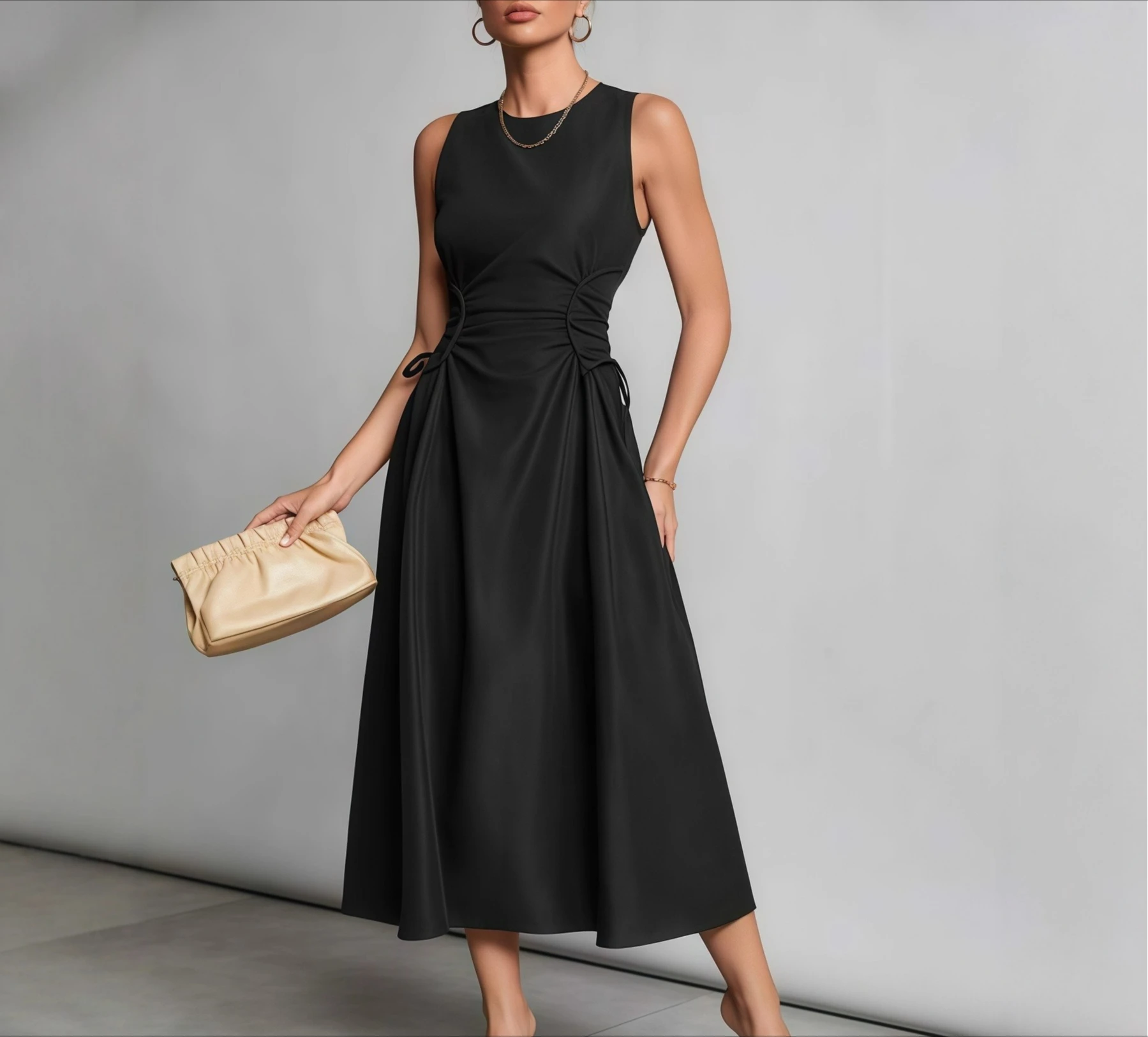 Women's Temperament Suspender Dress Spring and Autumn Niche Folds Waist and Thin A-shaped Long Dress
Women's Temperament Suspender Dress Spring and Autumn Niche Folds Waist and Thin A-shaped Long Dress