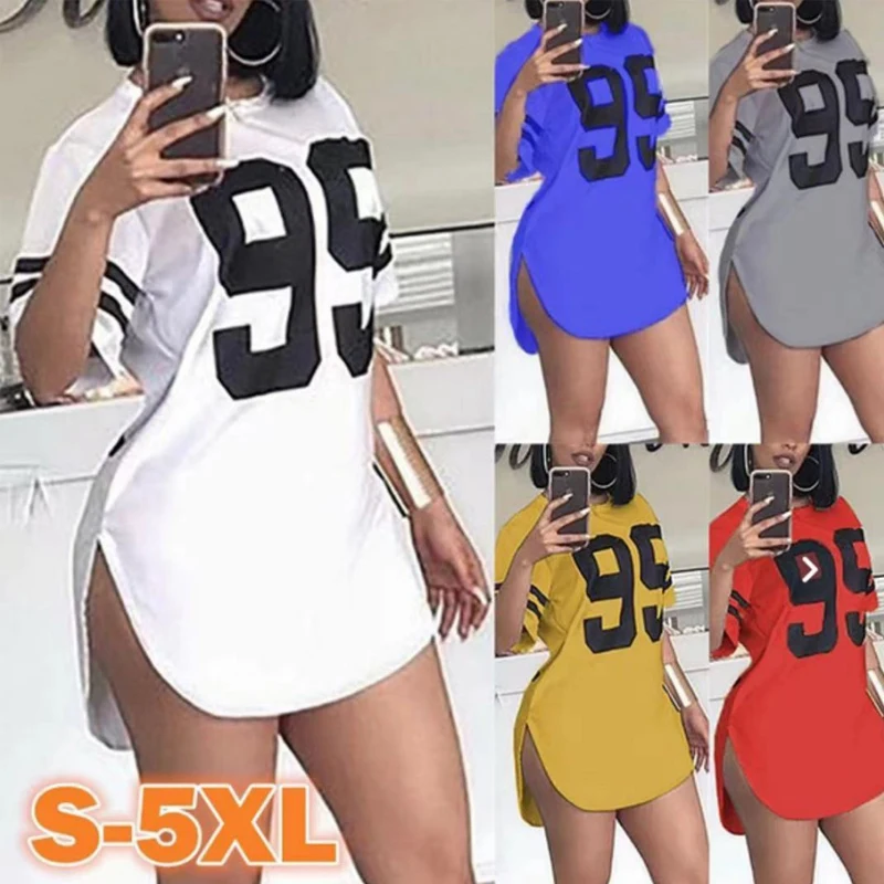 Number Print Dresses For Female Summer Sexy Fashion O Neck Women Split Mini Dresses Sports Street Clothing Casual Party Dresses
Number Print Dresses For Female Summer Sexy Fashion O Neck Women Split Mini Dresses Sports Street Clothing Casual Party Dresses