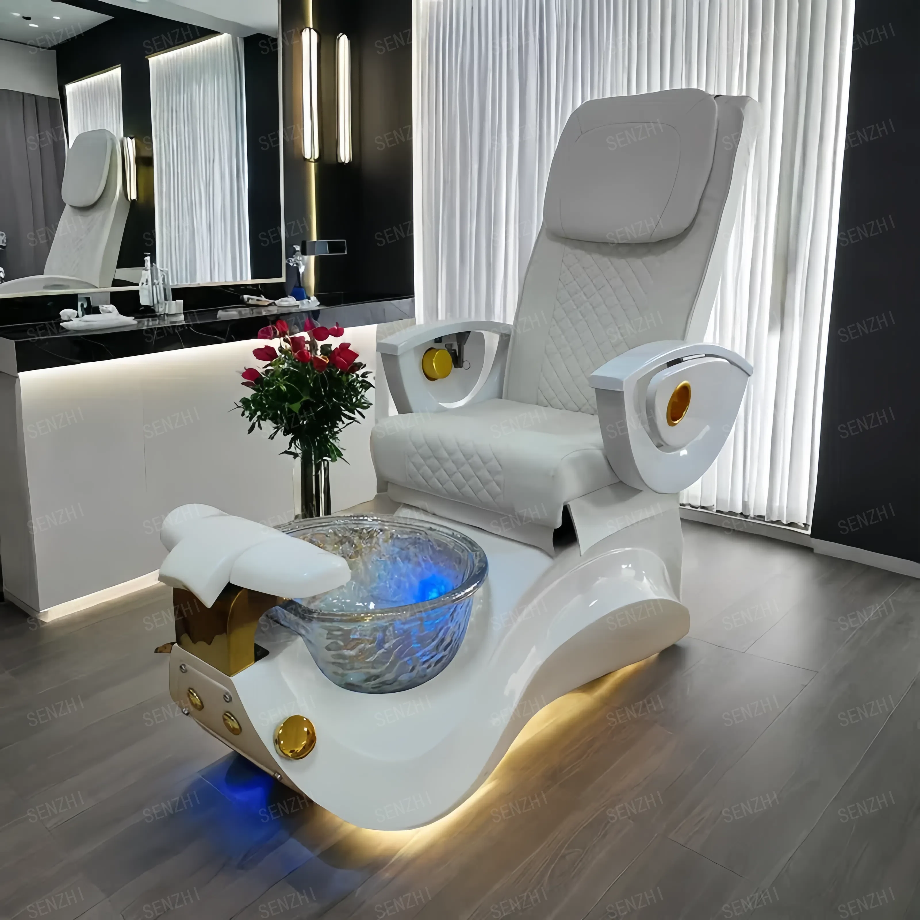 Hot Sale Modern Pedicure Chairs Pipeless No Plumbing Luxury Pedicure Foot Spa Chairs Nail Massage Chair for Nail Salon
Hot Sale Modern Pedicure Chairs Pipeless No Plumbing Luxury Pedicure Foot Spa Chairs Nail Massage Chair for Nail Salon