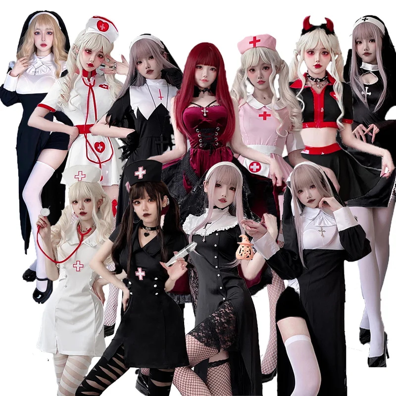 loween Nurse Nun orm Cosplay Witch Ghost Bride Adult Stage Performance Costume Set Sexy School orm Skirt
loween Nurse Nun orm Cosplay Witch Ghost Bride Adult Stage Performance Costume Set Sexy School orm Skirt