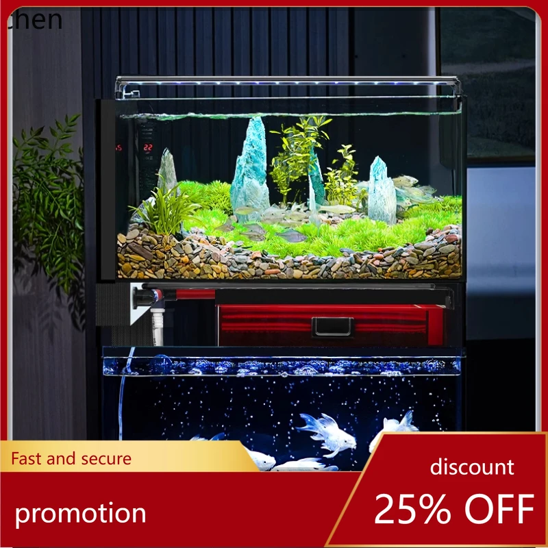 CZ desktop side overflow stream bottom filter ultra white original ecological living room South American wind goldfish tank
CZ desktop side overflow stream bottom filter ultra white original ecological living room South American wind goldfish tank