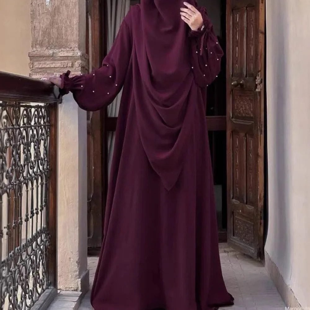 Eid Ramadan Abaya Khimar 2 Piece Set Jalabiya Long Hijab Dress Women Muslim Prayer Clothes Islamic Dubai Outfit Musulmane Femme
Eid Ramadan Abaya Khimar 2 Piece Set Jalabiya Long Hijab Dress Women Muslim Prayer Clothes Islamic Dubai Outfit Musulmane Femme