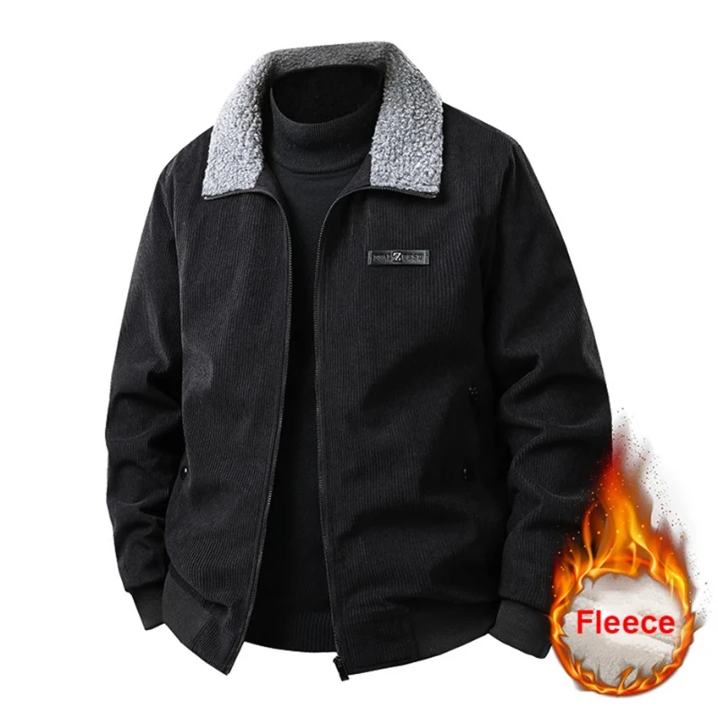 Jacket Men Autumn Winter Warm Fleece Jacket Coat Male Fashion Casual Solid Color Jacket Apricot Men with Thickened Velvet
Jacket Men Autumn Winter Warm Fleece Jacket Coat Male Fashion Casual Solid Color Jacket Apricot Men with Thickened Velvet