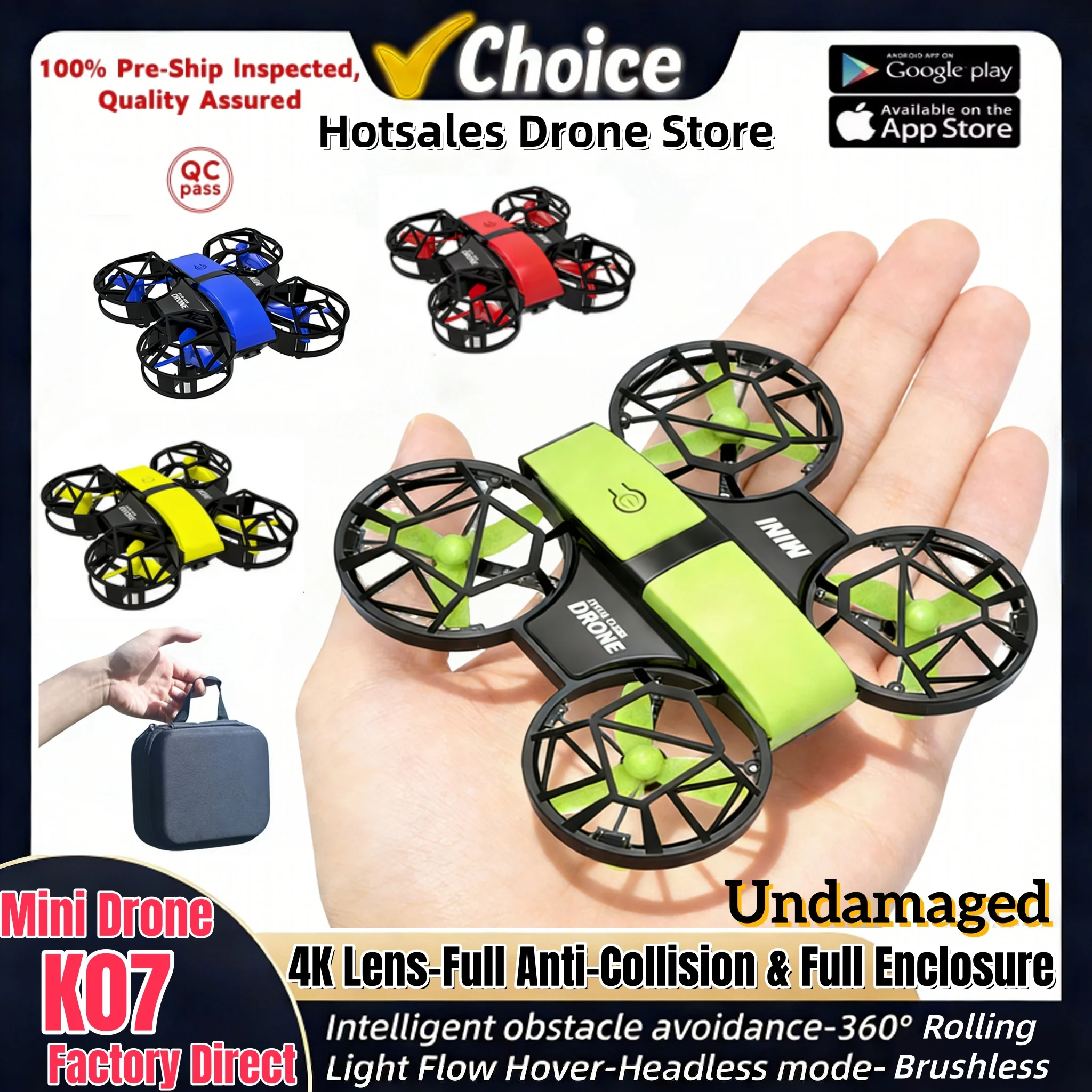 Новый мини-дрон K07 4K, полный антистолкновение, полностью закрывающийся красочный свет, квадрокоптер, радиоуправляемый самолет, игрушка, вертолет, детский подарок, игрушки НЛО
Новый мини-дрон K07 4K, полный антистолкновение, полностью закрывающийся красочный свет, квадрокоптер, радиоуправляемый самолет, игрушка, вертолет, детский подарок, игрушки НЛО