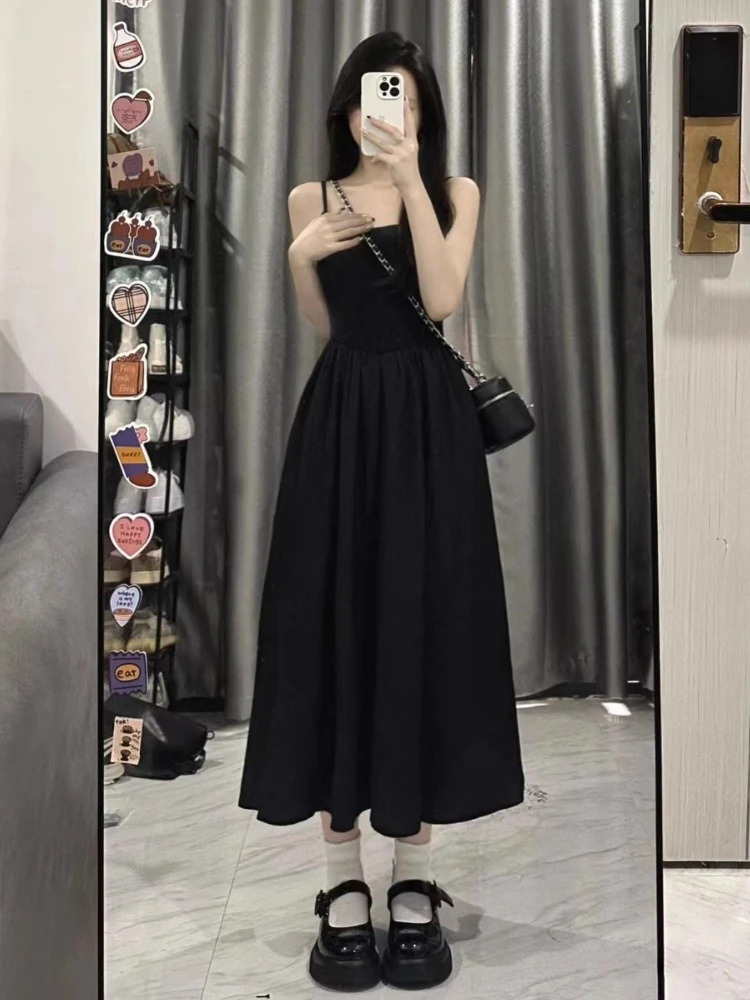 Black Dresses for Women Chic Backless Holiday Sundress Elegant French Style Feminine Midi Fashion Retro Vestidos De Mujer Basic
Black Dresses for Women Chic Backless Holiday Sundress Elegant French Style Feminine Midi Fashion Retro Vestidos De Mujer Basic