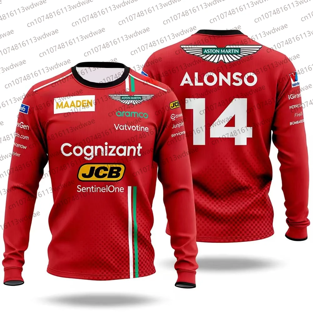 Футболка Aston Martin, быстросохнущая тренировочная одежда, испанский гонщик Фернандо Алонсо, комплект 14, специальная мужская футболка с длинным рукавом
Футболка Aston Martin, быстросохнущая тренировочная одежда, испанский гонщик Фернандо Алонсо, комплект 14, специальная мужская футболка с длинным рукавом