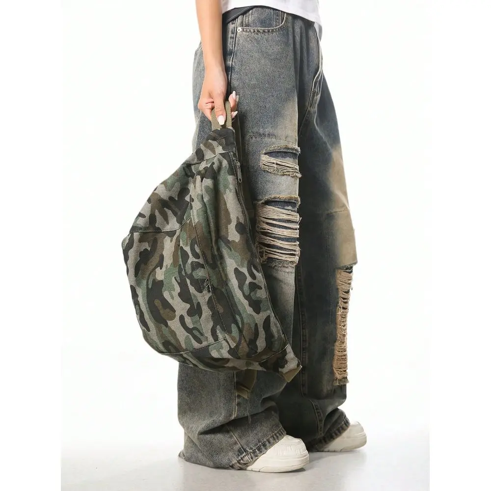 Camouflage Green Womens Sling Bag, Large Capacity Casual Versatile Crossbody Waist Bag, College School Style Suitable For Class
Camouflage Green Womens Sling Bag, Large Capacity Casual Versatile Crossbody Waist Bag, College School Style Suitable For Class