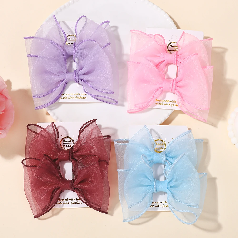 2pcs/set Lovely Bow Hairpins Solid Color Gauze Bows Clip for Kids Sweet Soft Hair Clips Pink Princess Girls Hair Accessories
2pcs/set Lovely Bow Hairpins Solid Color Gauze Bows Clip for Kids Sweet Soft Hair Clips Pink Princess Girls Hair Accessories