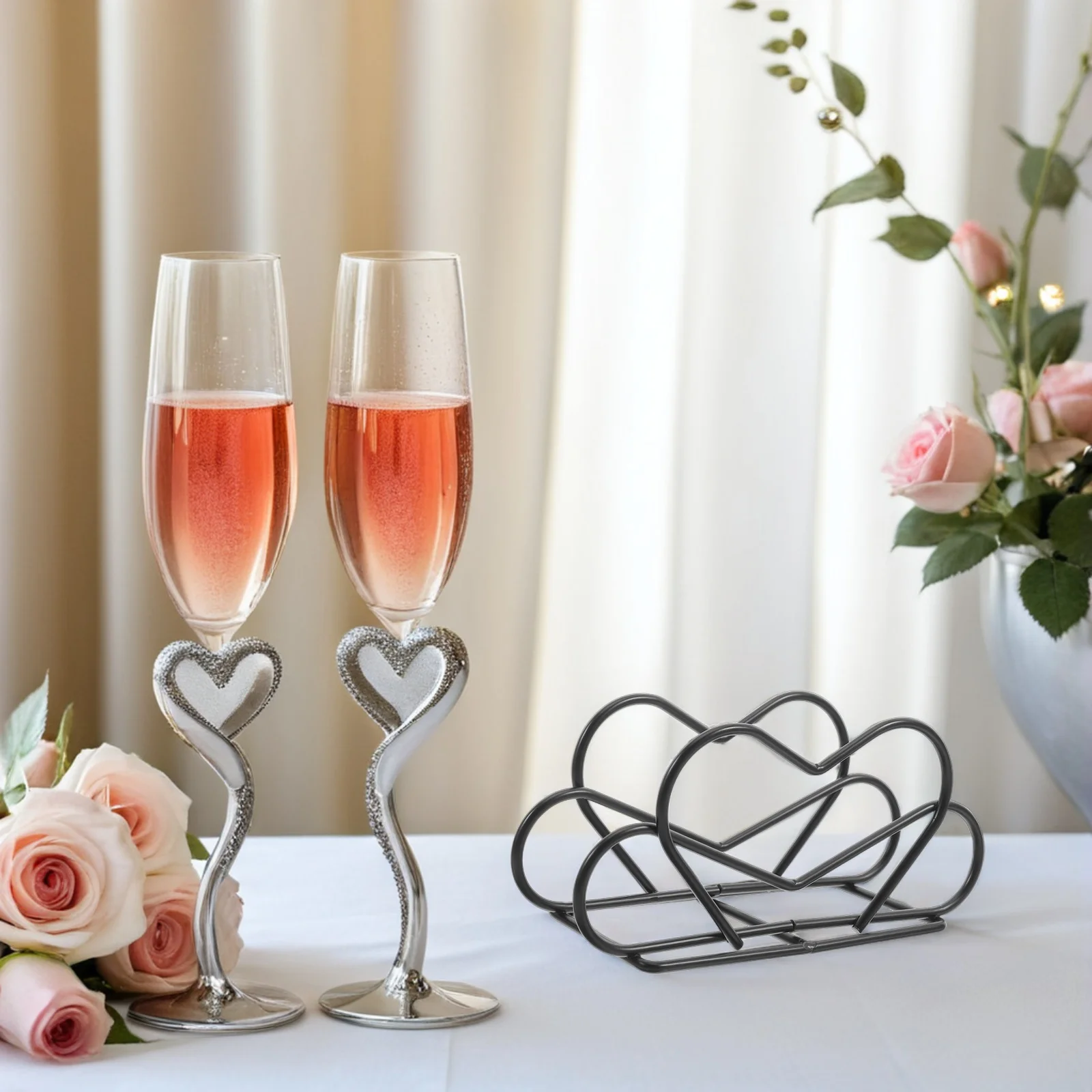 2 Pcs Tissue Holder Metal Lip Napkin Holders Paper Towel Dispenser Countertop Black Iron Heart for Kitchen Table 
2 Pcs Tissue Holder Metal Lip Napkin Holders Paper Towel Dispenser Countertop Black Iron Heart for Kitchen Table