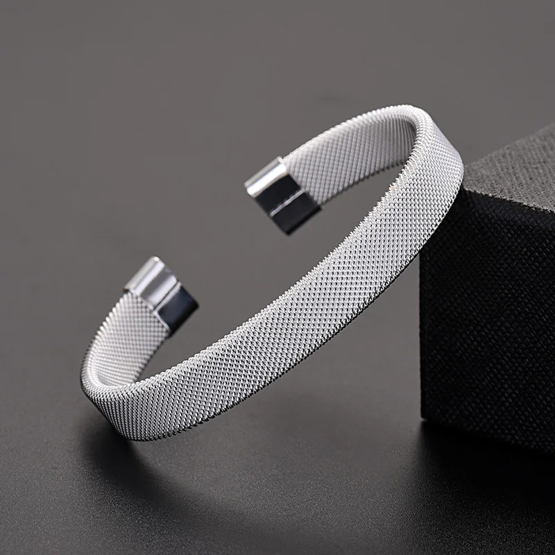 Fine 925 sterling silver high quality fashion Silver mesh Women solid lady bangle jewelry charm cuff men bracelet
Fine 925 sterling silver high quality fashion Silver mesh Women solid lady bangle jewelry charm cuff men bracelet