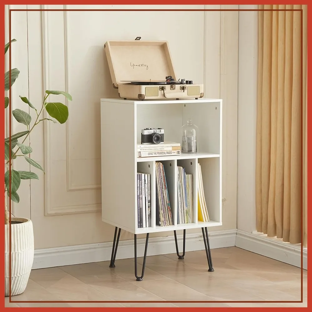 Record Player Stand with Vinyl Storage, Holds 150 Albums, Turntable End Table
Record Player Stand with Vinyl Storage, Holds 150 Albums, Turntable End Table