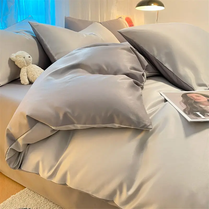 Summer Light Luxury Washed Silk Bed Four-piece Set, Bed Sheet, Quilt Cover, Ice Silk Bedding, Dormitory Three-piece Set
Summer Light Luxury Washed Silk Bed Four-piece Set, Bed Sheet, Quilt Cover, Ice Silk Bedding, Dormitory Three-piece Set