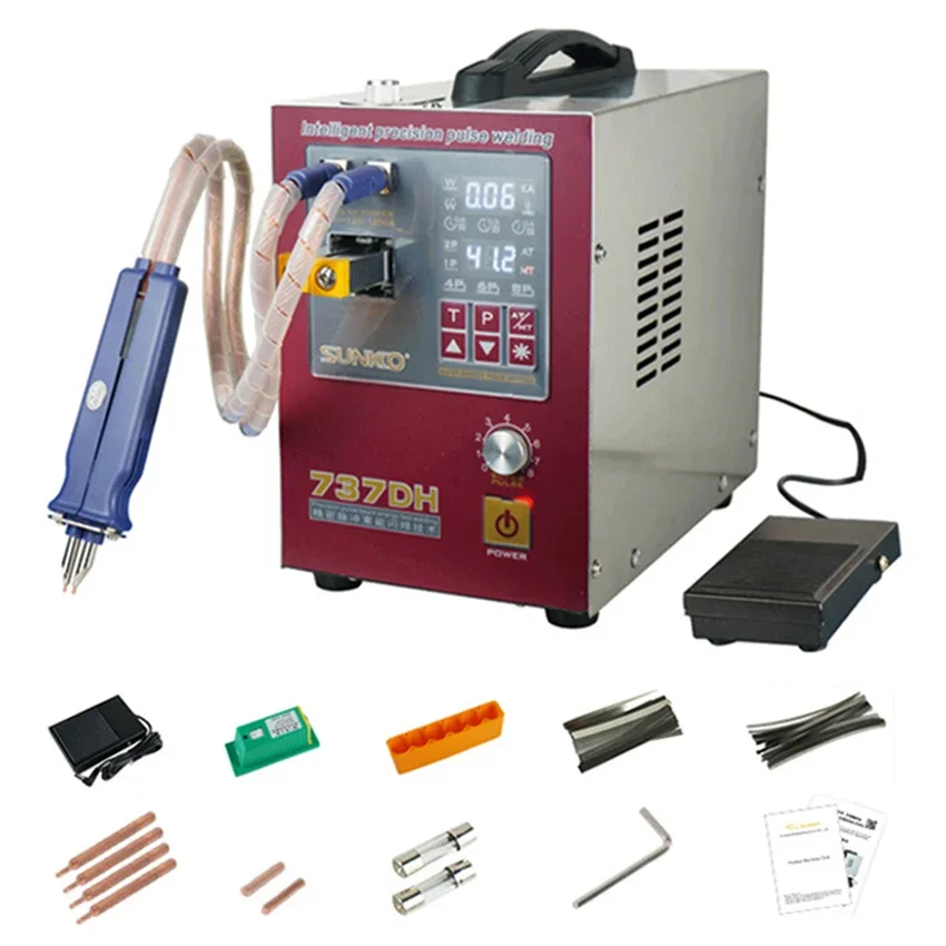 SUNKKO 737DH Spot Welding Machine Induction Delay 4.3KW High Power Automatic Pulse Spot Welding Machine For 18650Battery Welding
SUNKKO 737DH Spot Welding Machine Induction Delay 4.3KW High Power Automatic Pulse Spot Welding Machine For 18650Battery Welding