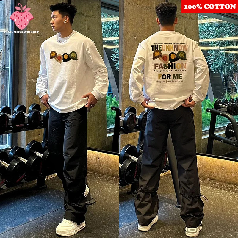 Funny Hat Print T-shirt Men Autumn Winter 2025 New 100% Cotton O-Neck Long sleeves T-shirt Sports Gym Loose Y2k Top Men clothing
Funny Hat Print T-shirt Men Autumn Winter 2025 New 100% Cotton O-Neck Long sleeves T-shirt Sports Gym Loose Y2k Top Men clothing