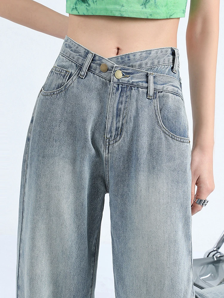 Light Blue Silk Denim Jeans Women Summer New Ice Silk Thin Wide Leg Pants Drape Loose Straight Leg Trousers High Waist
Light Blue Silk Denim Jeans Women Summer New Ice Silk Thin Wide Leg Pants Drape Loose Straight Leg Trousers High Waist