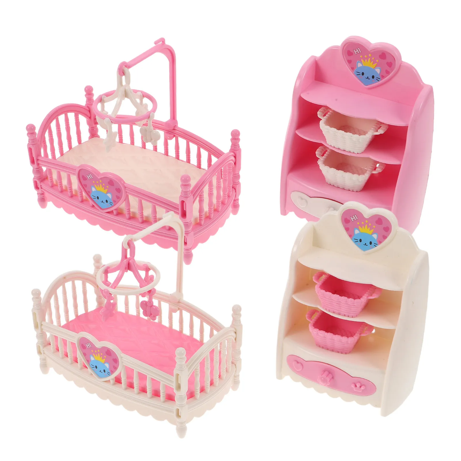 4Pcs Dollhouse Mini Furniture Set Miniature Cradle Cabinet for Dollhouse Bedroom Tiny Bed Ensemble Imaginative Play Display
4Pcs Dollhouse Mini Furniture Set Miniature Cradle Cabinet for Dollhouse Bedroom Tiny Bed Ensemble Imaginative Play Display