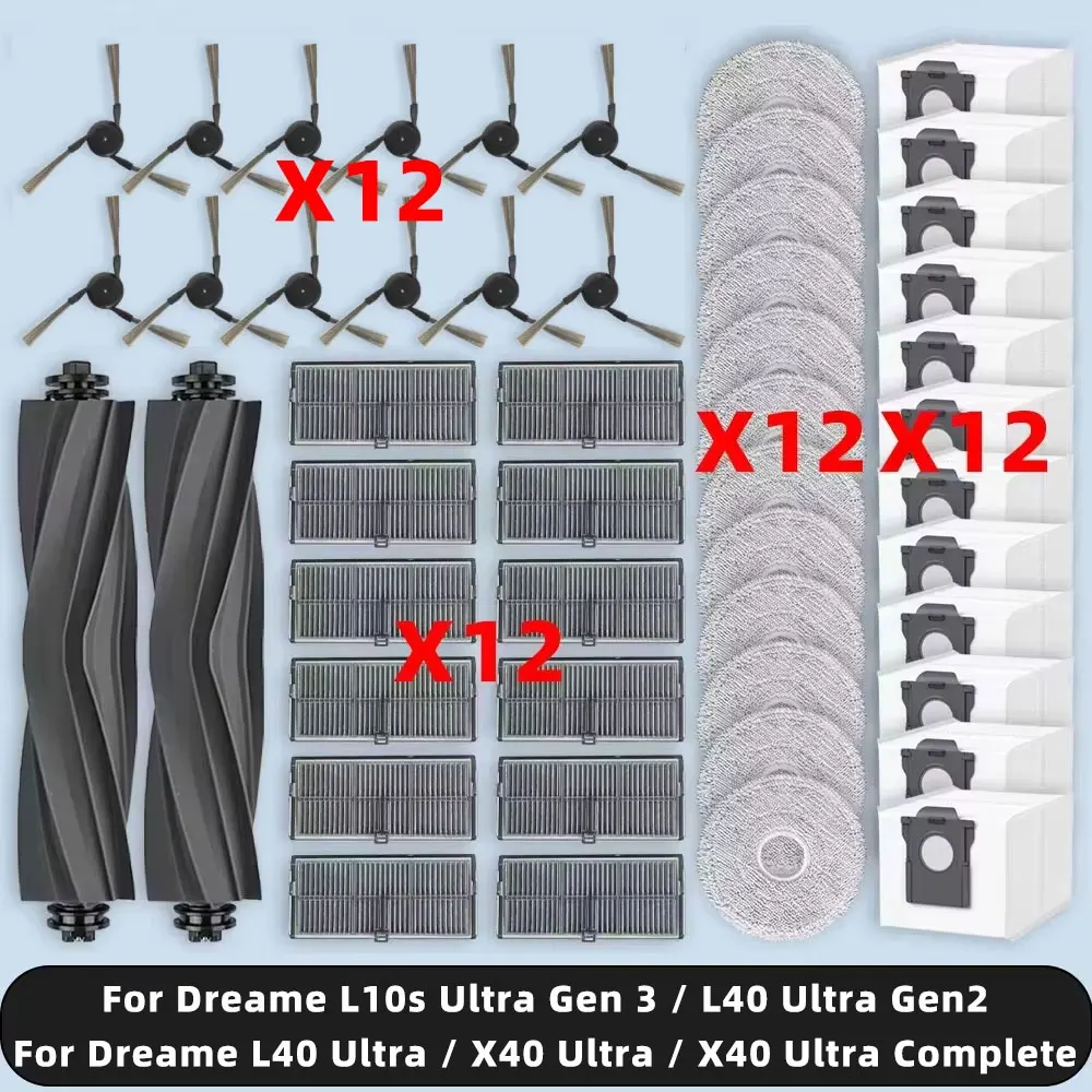 Совместимость с ( Dreame L10s Ultra Gen 3, L40 Ultra, L40 Ultra Gen2, X40 Ultra, X40 Ultra Complete ) Запасные части Аксессуары Основная боковая щетка Фильтр Швабра Мешок для пыли
Совместимость с ( Dreame L10s Ultra Gen 3, L40 Ultra, L40 Ultra Gen2, X40 Ultra, X40 Ultra Complete ) Запасные части Аксессуары Основная боковая щетка Фильтр Швабра Мешок для пыли