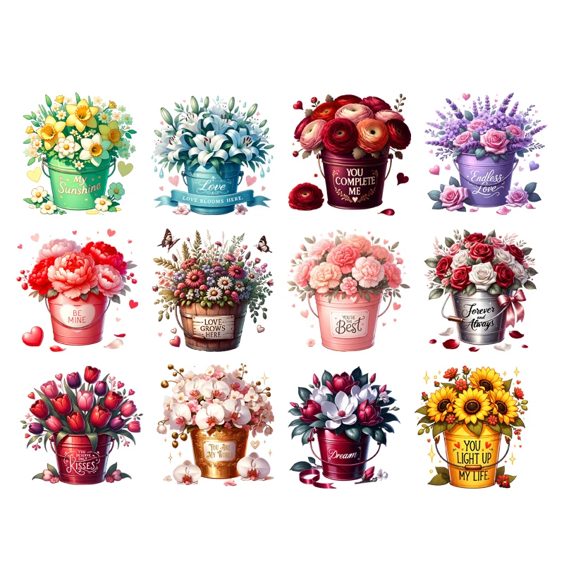 Flower basket Series Thermal Sticker On Clothes Custom Logo Diy Clothes Stickers T-Shirt Hoodies Heat Transfer Iron On Sticker
Flower basket Series Thermal Sticker On Clothes Custom Logo Diy Clothes Stickers T-Shirt Hoodies Heat Transfer Iron On Sticker