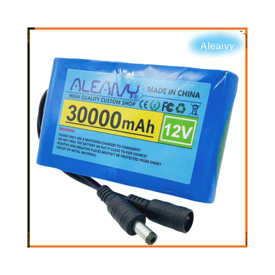 12V 30Ah Lithium Ion Rechargeable Battery Pack 12.6V 30000mAh 3s2p with Charger, for CCTV Camera System, Security Device
12V 30Ah Lithium Ion Rechargeable Battery Pack 12.6V 30000mAh 3s2p with Charger, for CCTV Camera System, Security Device