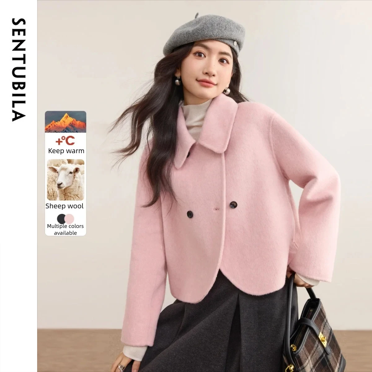 SENTUBILA женское полушерстяное пальто 2025 зимний двусторонний кардиган с воротником с лацканами Femme однотонная короткая верхняя одежда элегантный W54OC1879
SENTUBILA женское полушерстяное пальто 2025 зимний двусторонний кардиган с воротником с лацканами Femme однотонная короткая верхняя одежда элегантный W54OC1879
