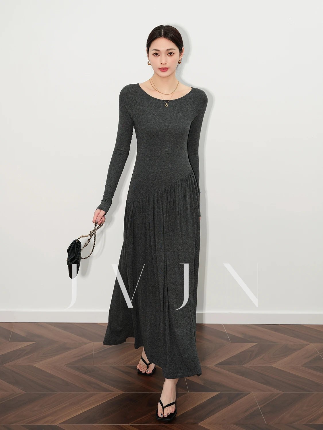 JVJN Autumn 2024 Long Knitted Dr Ele Slant Cut Skirt Design Women's Long Sve Pleated Dr Commute Simple Sle
JVJN Autumn 2024 Long Knitted Dr Ele Slant Cut Skirt Design Women's Long Sve Pleated Dr Commute Simple Sle