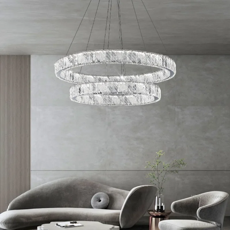 GHJUYIOL Light luxury living room pendant light, duplex crystal light, modern minimalist model room bedroom dining room light
GHJUYIOL Light luxury living room pendant light, duplex crystal light, modern minimalist model room bedroom dining room light