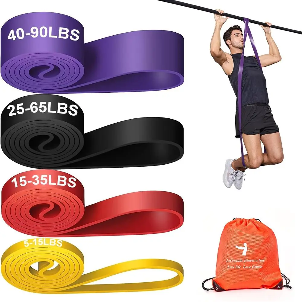 Pull Up Bands Set 5-230 LBS, Long Resistance Bands for Pull-Ups, Gym Workouts, Men's Exercise, Muscle Training, and Body Shaping
Pull Up Bands Set 5-230 LBS, Long Resistance Bands for Pull-Ups, Gym Workouts, Men's Exercise, Muscle Training, and Body Shaping
