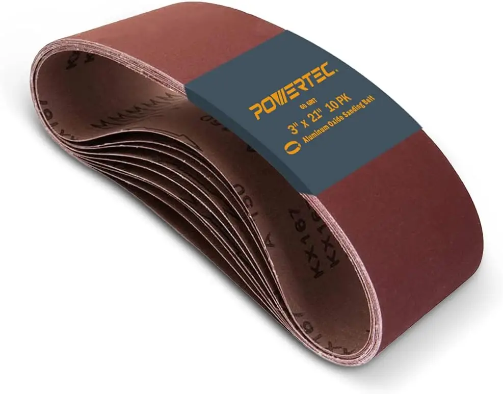 3x21 Inch Sanding Belts 10PK 60 Grits Aluminum Oxide for Belt Sander Woodworking Metalworking Rust Removal Polishing
3x21 Inch Sanding Belts 10PK 60 Grits Aluminum Oxide for Belt Sander Woodworking Metalworking Rust Removal Polishing
