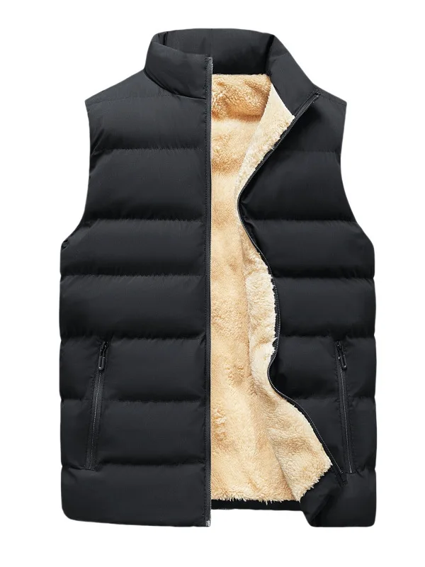 Pure Color Silk Cotton Lamb Velvet Svel Vest Outdoor Indoor Hooded Cotton Jaet Vest Faion Urban Sle Winter Thiened
Pure Color Silk Cotton Lamb Velvet Svel Vest Outdoor Indoor Hooded Cotton Jaet Vest Faion Urban Sle Winter Thiened