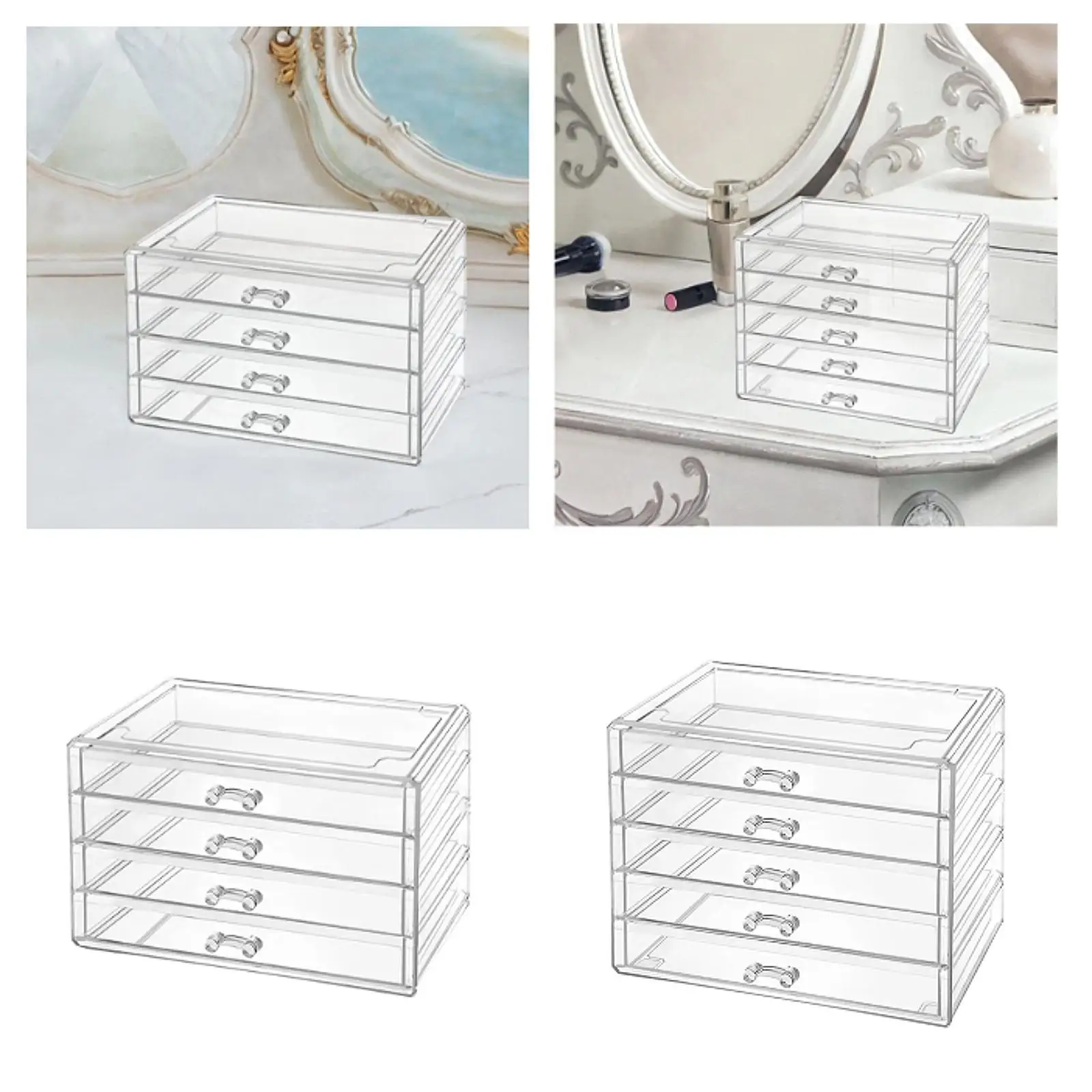 Прозрачный акриловый органайзер для ящиков, сундук для ювелирных изделий, многослойный контейнер для косметики
Прозрачный акриловый органайзер для ящиков, сундук для ювелирных изделий, многослойный контейнер для косметики