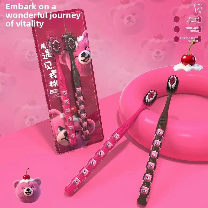 【Berry Good Mood】 Зубная щетка Cherry Bear Mountain с выпуклой широкой головкой для взрослых и студентов, милая, с мягким ворсом, для всей семьи.
【Berry Good Mood】 Зубная щетка Cherry Bear Mountain с выпуклой широкой головкой для взрослых и студентов, милая, с мягким ворсом, для всей семьи.
