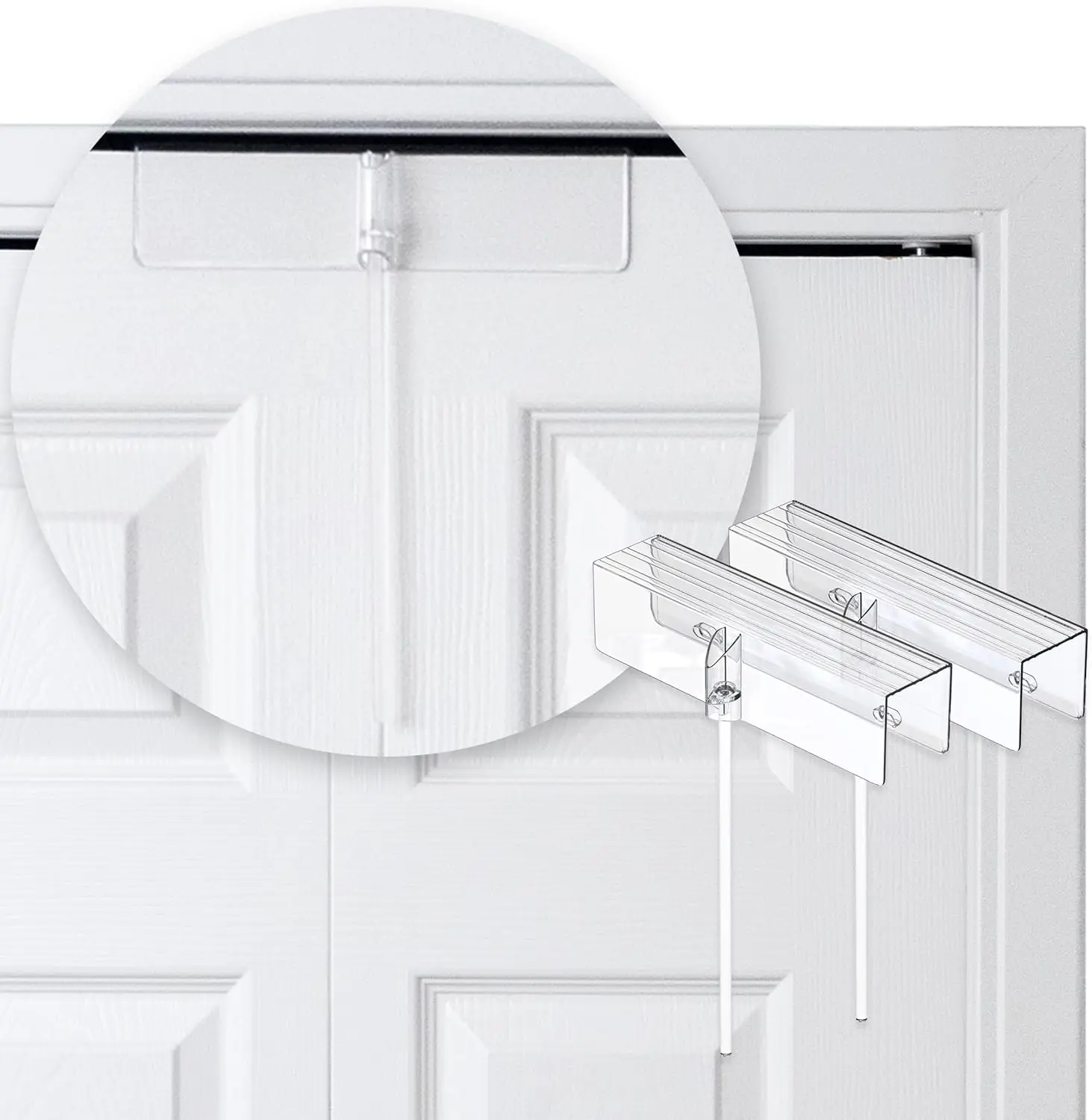 Bi-fold Door Lock 2-Pack - Child & Pet Proof Closet Protection, Tool-Free Installation, Clear Polycarbonate for 1 3/8" Wood
Bi-fold Door Lock 2-Pack - Child & Pet Proof Closet Protection, Tool-Free Installation, Clear Polycarbonate for 1 3/8" Wood