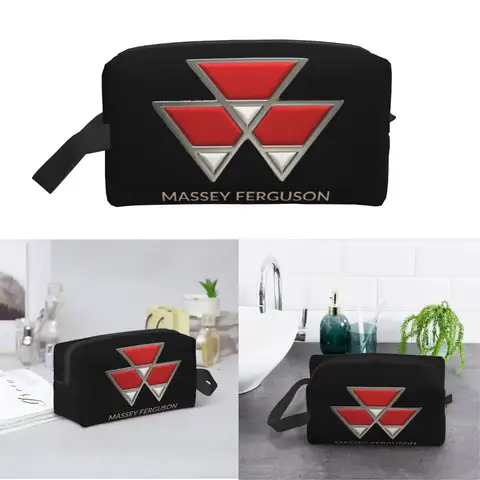 Bolsa de Maquillaje con Logotipo Massey Ferguson 2025, Organizador de Cosméticos, Neceser, Bolsa de Aseo para Mujer, Estuche para Lápices de Belleza