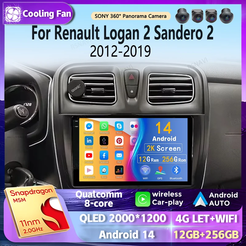 Android 14 wifi+4G Carplay BT Car Radio For Renault Logan 2 Sandero 2 2012-2019 Navigation GPS Stereo Multimedia DVD 360 camera 
Android 14 wifi+4G Carplay BT Car Radio For Renault Logan 2 Sandero 2 2012-2019 Navigation GPS Stereo Multimedia DVD 360 camera