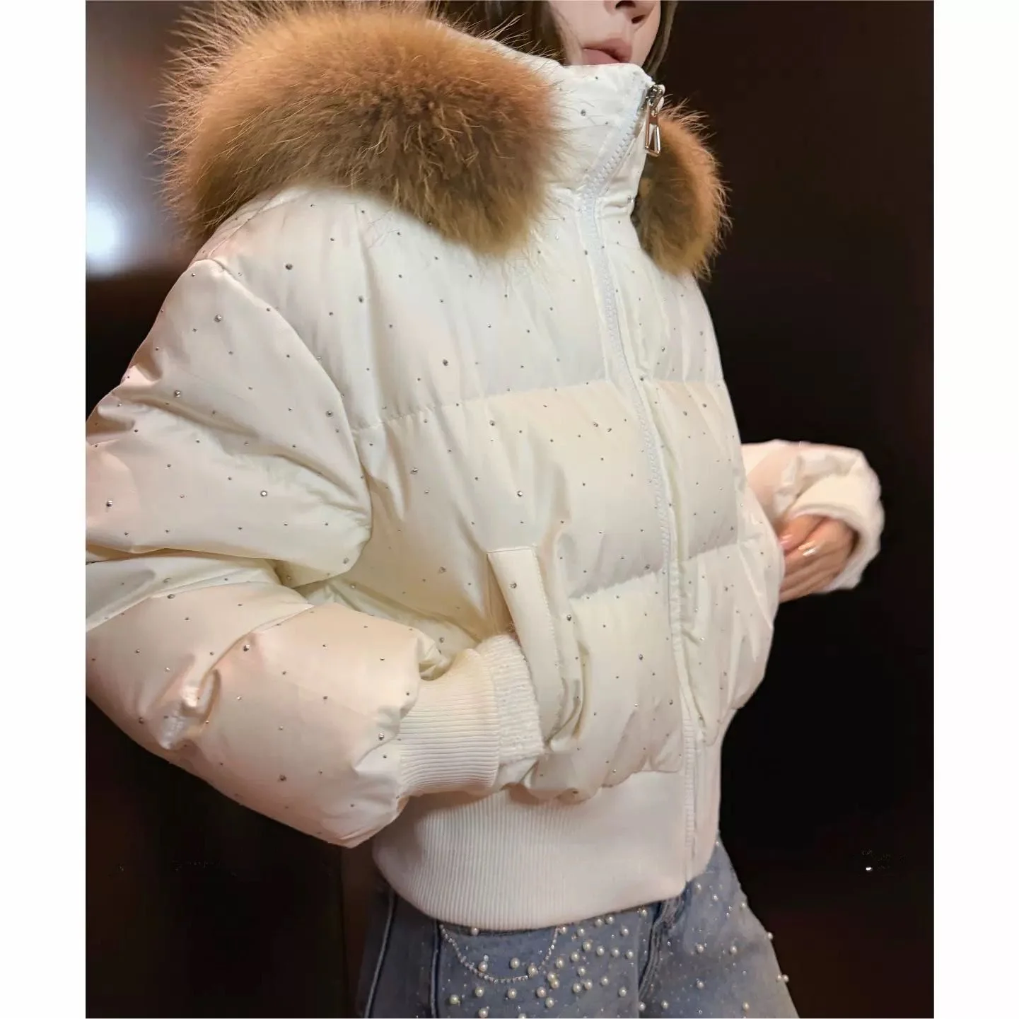 Fashionable Thickened Short Cotton Jacket Women's Coat with Large Fur Collar Warm Winter New Style Korean Version Tianxing
Fashionable Thickened Short Cotton Jacket Women's Coat with Large Fur Collar Warm Winter New Style Korean Version Tianxing