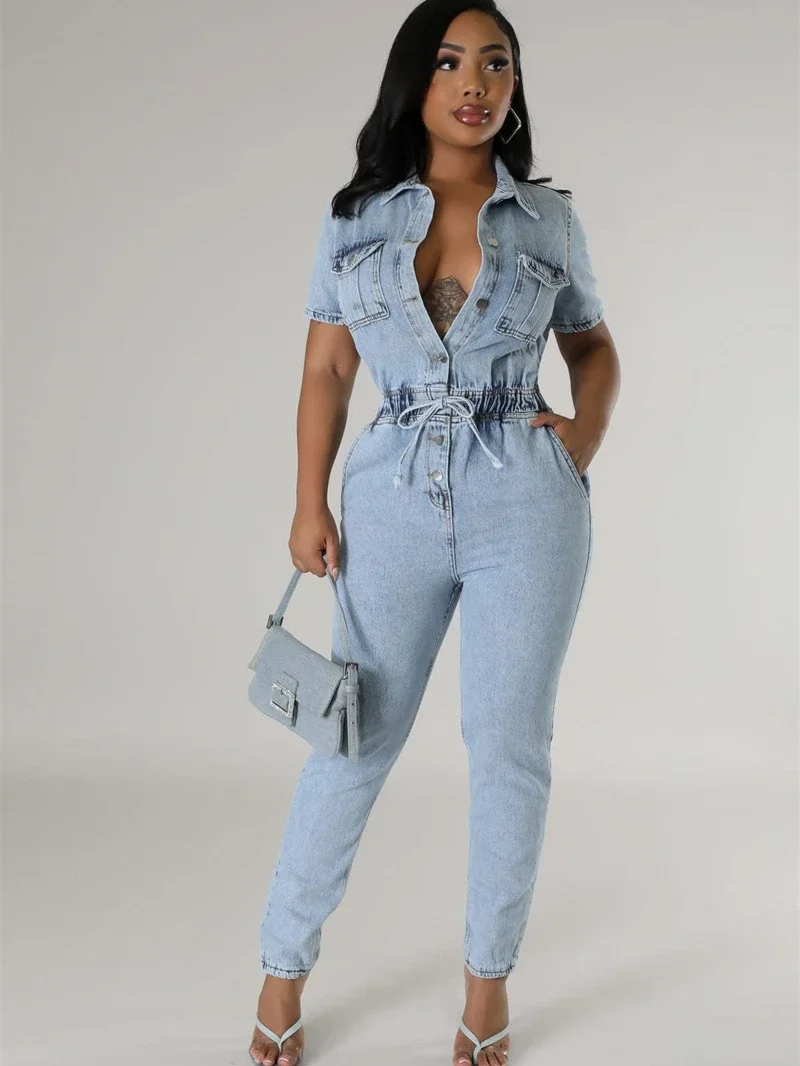 Fashion Denim Jumpsuit Summer Clothes Women 2026 Short Sleeve Button Up Pencil Jeans Rompers Playsuits One Piece Overalls Outfit
Fashion Denim Jumpsuit Summer Clothes Women 2026 Short Sleeve Button Up Pencil Jeans Rompers Playsuits One Piece Overalls Outfit