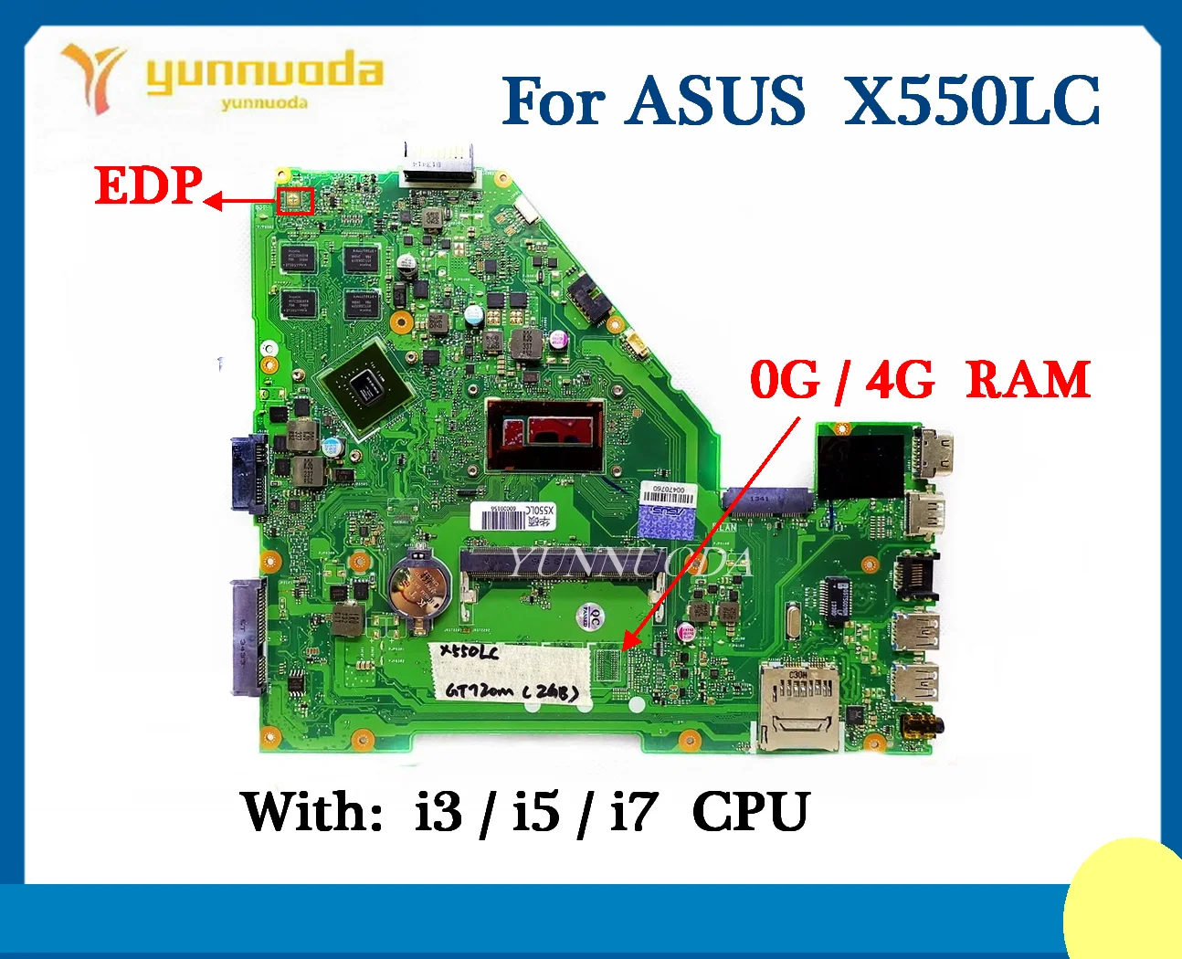 X550LC для ASUS X550LD A550L X550LD R510L Материнская плата для ноутбука с процессором i3 i5 i7 0G 4G RAM GT720 GPU 100% протестировано
X550LC для ASUS X550LD A550L X550LD R510L Материнская плата для ноутбука с процессором i3 i5 i7 0G 4G RAM GT720 GPU 100% протестировано