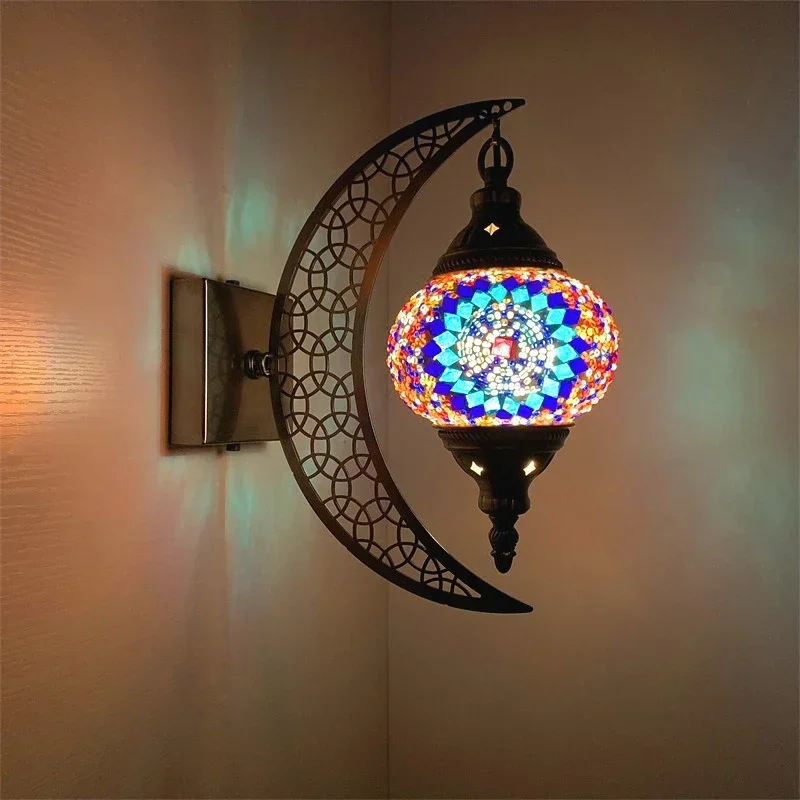 Retro Wall Light Home Living Room Corridor Sconces Bathroom Lamp Bohemian Turkish Luminaria Decor Handmade Moon Lighting Fixture
Retro Wall Light Home Living Room Corridor Sconces Bathroom Lamp Bohemian Turkish Luminaria Decor Handmade Moon Lighting Fixture