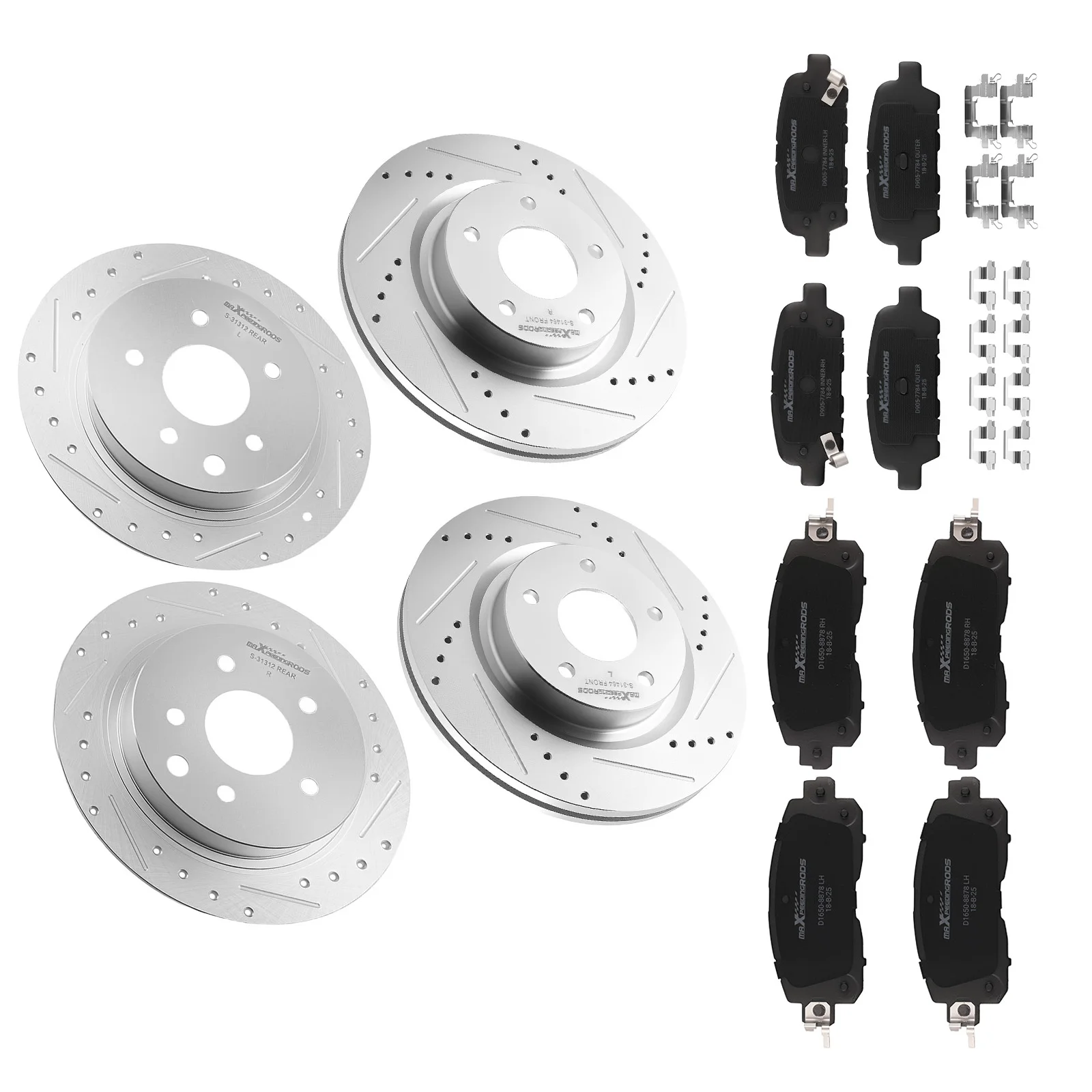 Rear Front Drilled Brake Rotors&Brake Pads for Nissan Altima 2013-2023 S-31312
Rear Front Drilled Brake Rotors&Brake Pads for Nissan Altima 2013-2023 S-31312