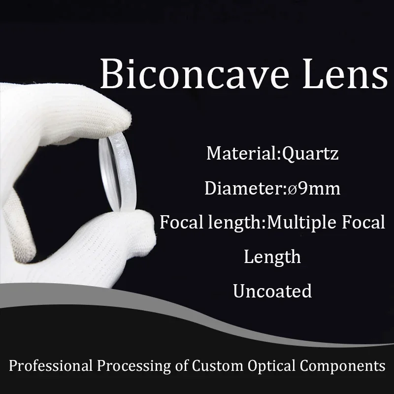 Double-concave Lens High-Precision Focusing Brackets, 9mm Diameter, Pure White Glass Quartz Material
Double-concave Lens High-Precision Focusing Brackets, 9mm Diameter, Pure White Glass Quartz Material